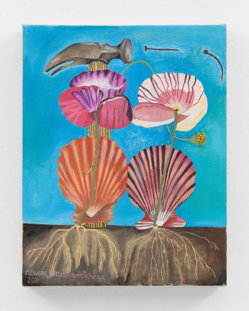 Michael Hilsman, Flower, Shells, Hammer, Nails, 2021
