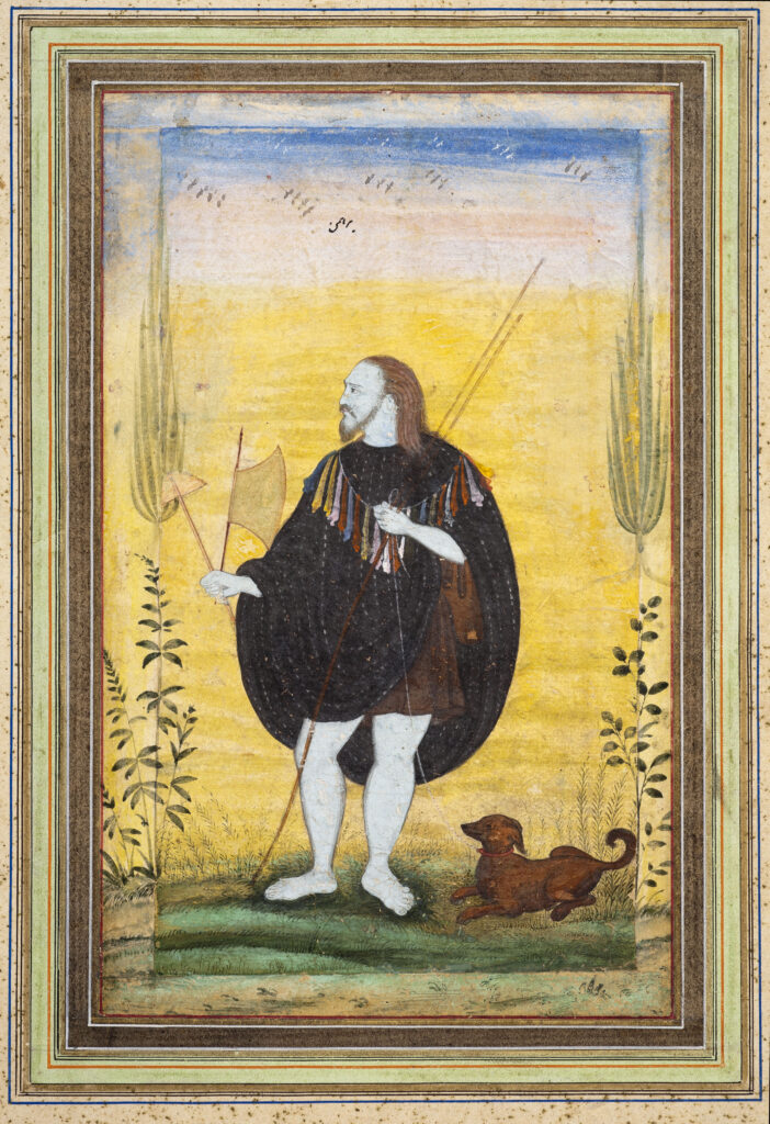 Ascète et son chien École moghole, vers 1590