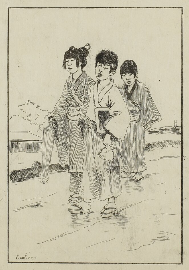 Georges Bigot, O-Ha-Yo : Écoliers, 1883 