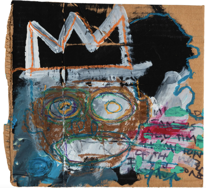Untitled, Self-Portrait or Crown Face II, attribuée à Jean-Michel Basquiat