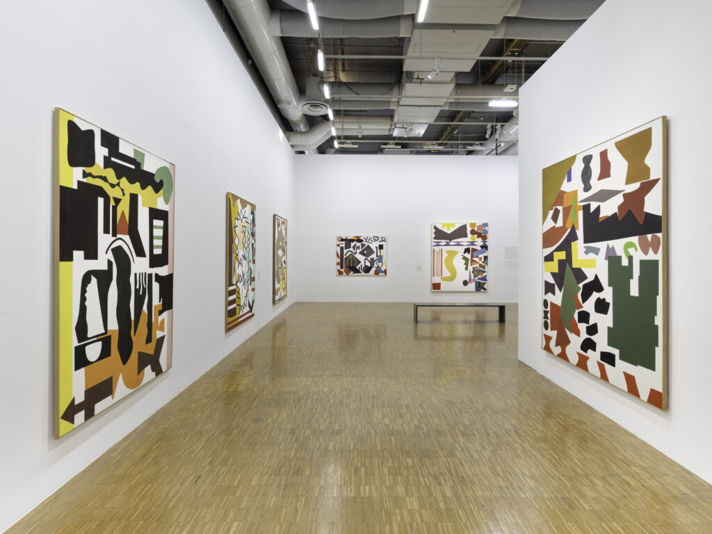 Vue de l'exposition Shirley Jaffe une Américaine à Paris au Centre Pompidou 