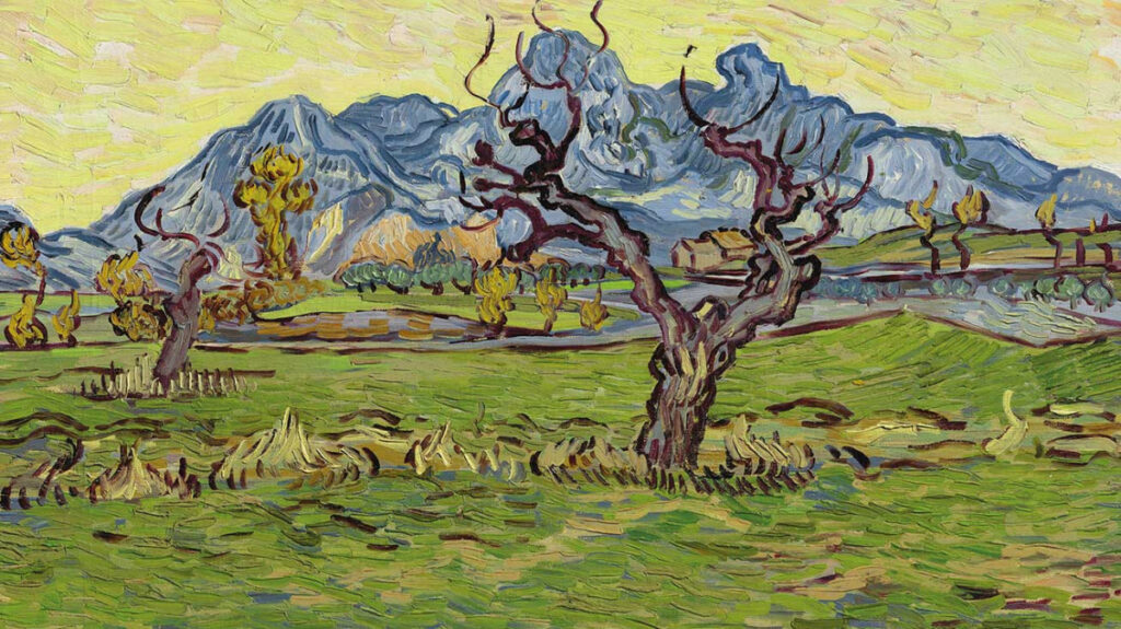 Vincent Van Gogh, Champs près des Alpilles, 1889 