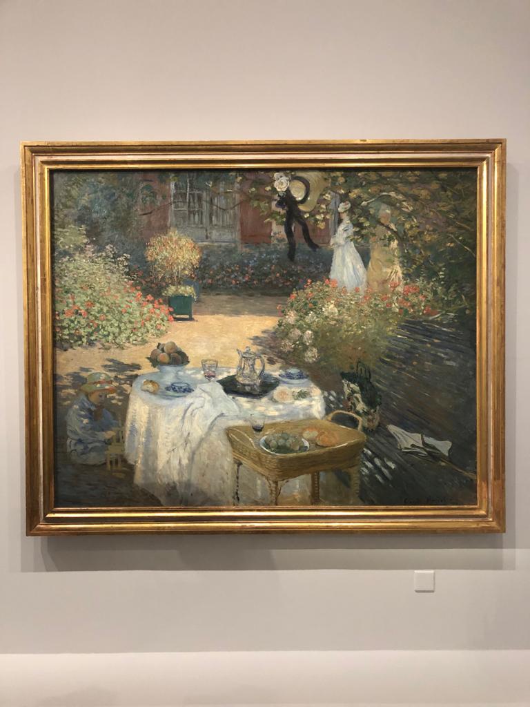 Vue de l'exposition Aux sources des nymphéas, décor impressionniste au Musée de l'Orangerie