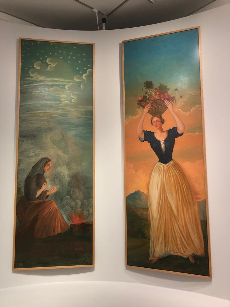 Vue de l'exposition Aux sources des nymphéas, décor impressionniste au Musée de l'Orangerie