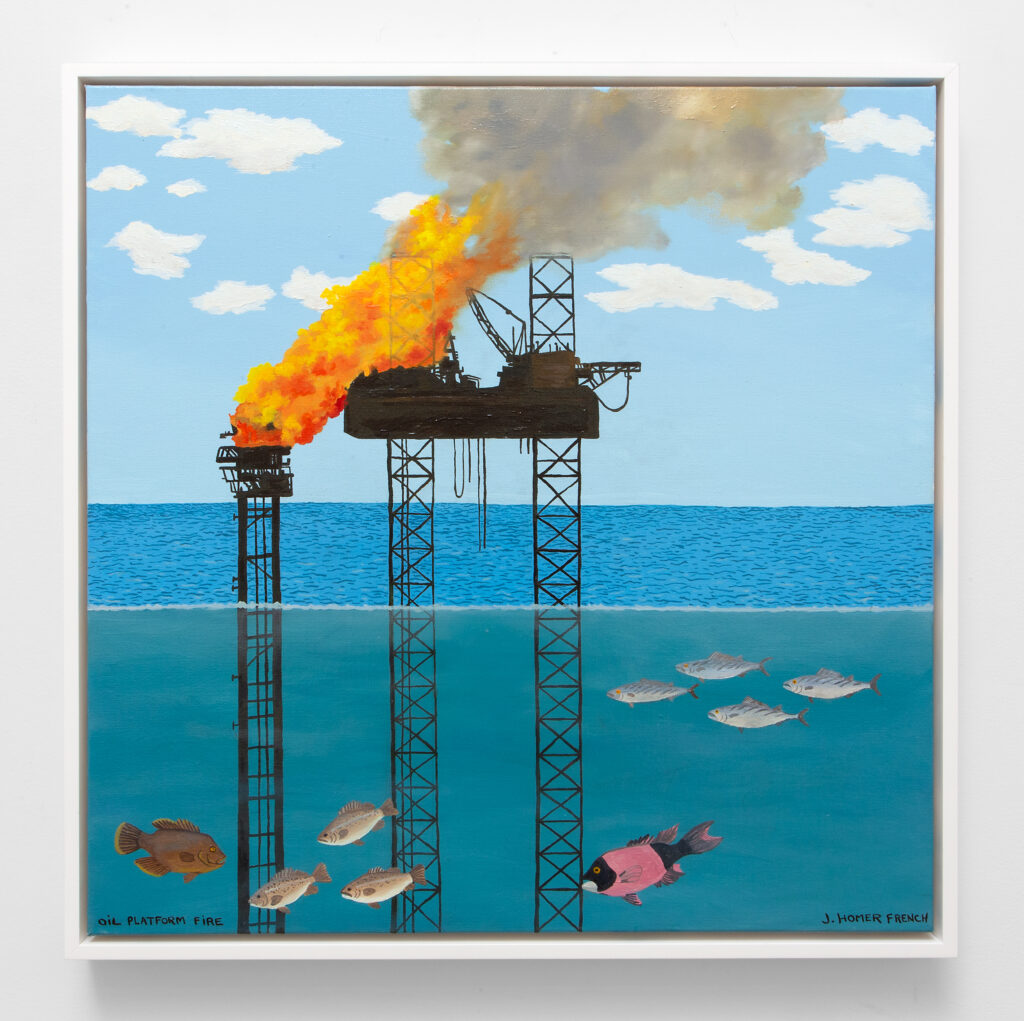 Jessie Homer French, Oil Platform Fire, 2019