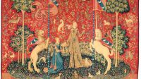 Collection permanante réouverture musée de cluny musée du moyen age, Le Goût, tenture de la Dame à la licorne, vers 1500