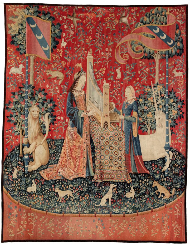 L’Ouïe, tenture de la Dame à la licorne, vers 1500