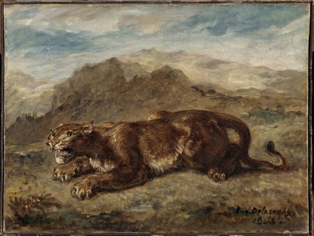 Eugène Delacroix, Lionne prête à s'elancer