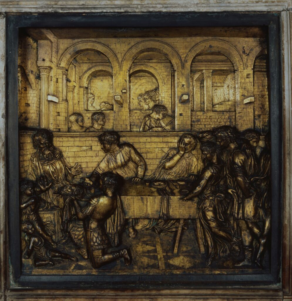 Donatello, Convito di Erode, 1423