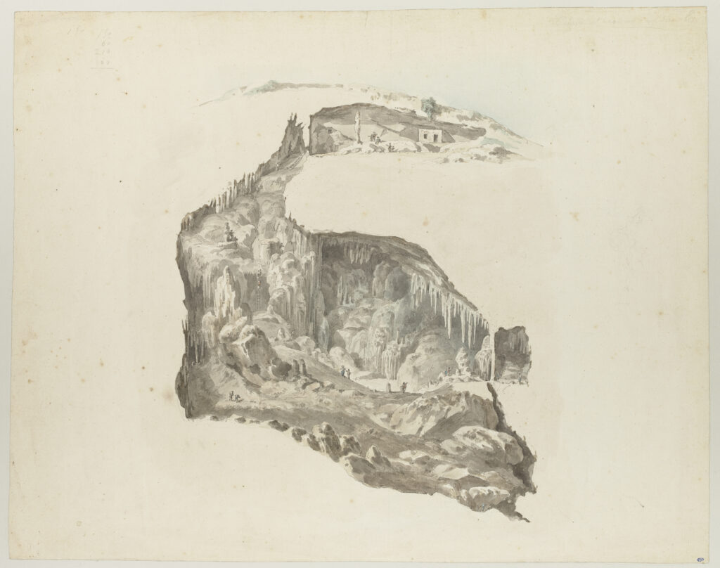 Louis-François-Sébastien Fauvel (1753-1838), Coupe de la grotte Saint-Jean sur l’île d’Antiparos