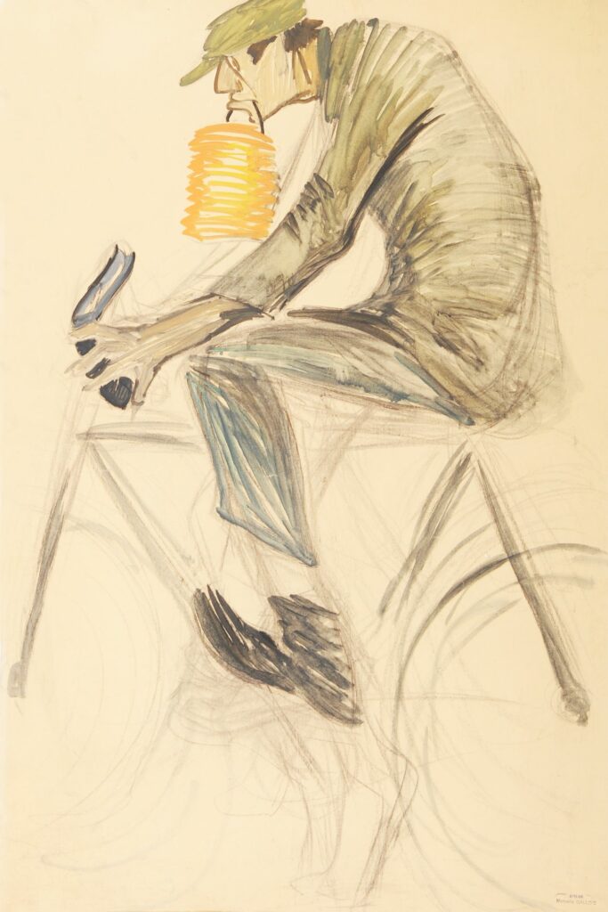 Genevivèe Gallois, Le cycliste au lampion, avant 1917
