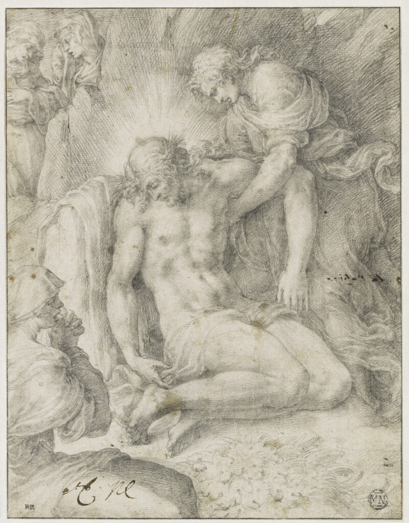 Giulio Clovio, Le Christ mort soutenu par saint Jean et pleuré par les Saintes Femmes 