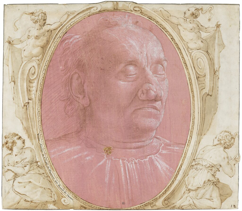 Attribution moderne, Domenico Bigordi, dit Domenico Ghirlandaio, Tête de vieillard aux yeux fermés