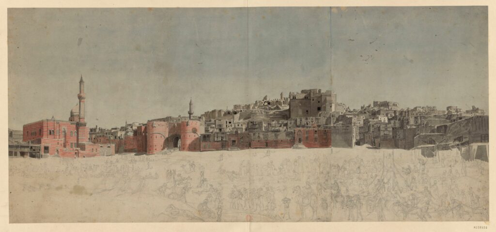 André Dutertre. Le Caire, vue de la place appellée el Roumeyleh et de la Citadelle, 1798-1809