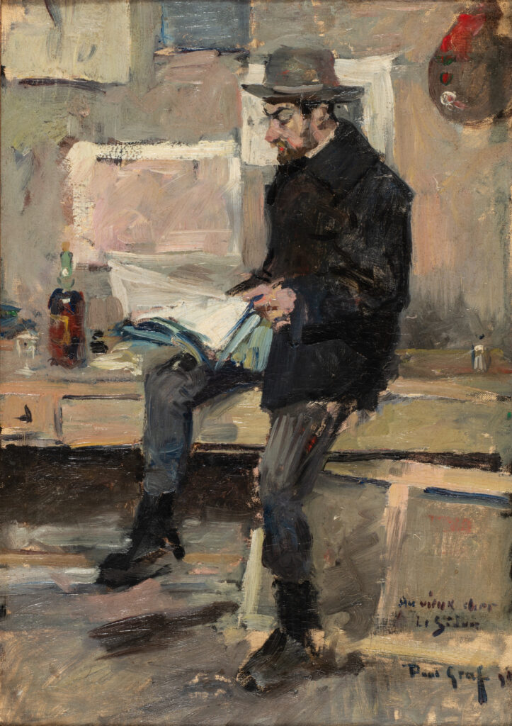 Paul Edmund Graf, Portrait d’Henri Le Sidaner dans son atelier, 1891 