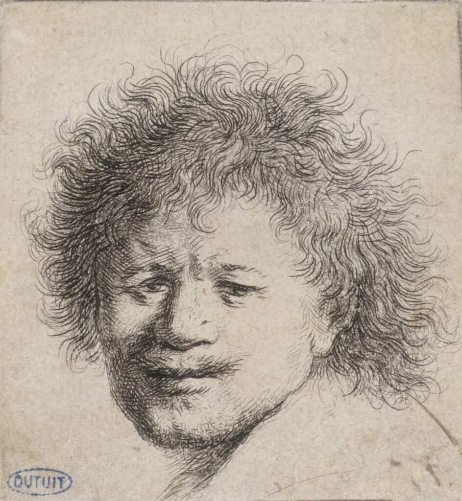 Rembrandt (Rembrandt Harmensz Van Rijn, dit), Rembrandt aux cheveux hérissés, 1631
