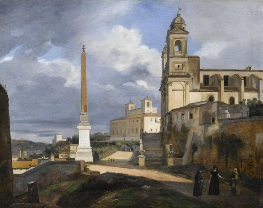 François-Marius Granet, La Trinité des Monts et la villla Médicis à Rome, 1808