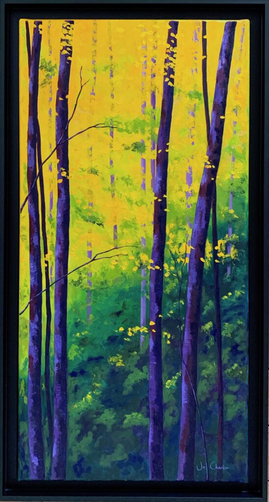 salon-sm'art aix-Jo Charlton - Purple and yellow birch - 86x46cm