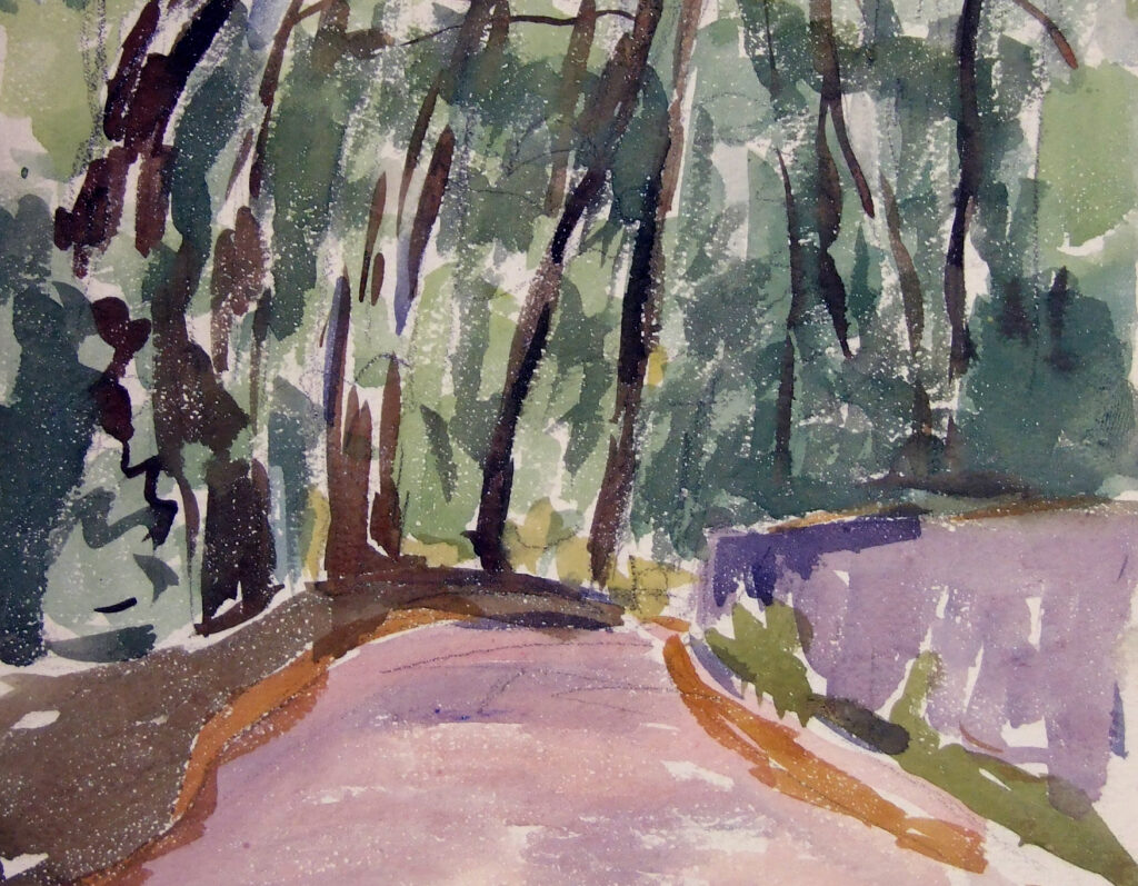 Alberto Giacometti, Route au bord de la forêt, vers 1918