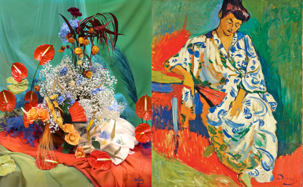 Harriet Parry, interprétation florale de André Derain, Madame Matisse au Kimono,1905