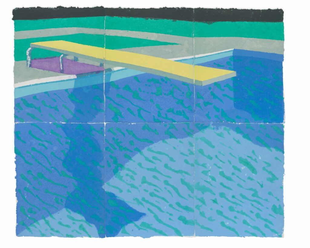 David Hockney, Plongeoir avec Ombre (Paper Pools 13), 1978