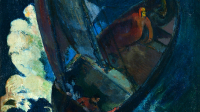 Exposition Monfreid sous le soleil de Gauguin au Musée d'art Hyacinthe Rigaud Perpignan - Gauguin, La Barque, 1896
