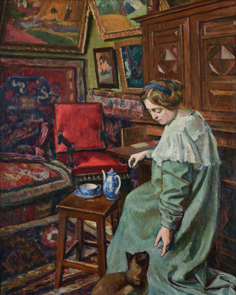 George Daniel de Monfreid, Intérieur d'atelier à la chatte siamoise, 1909