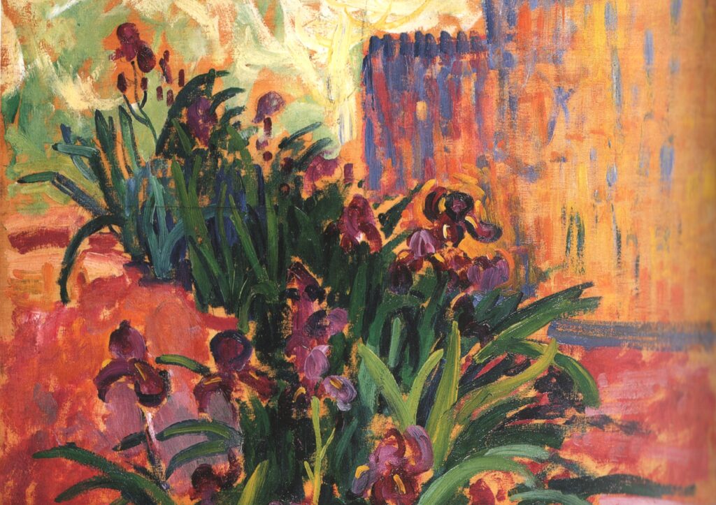 Paul Signac, Etude des iris pour Au temps d'harmonie, 1894