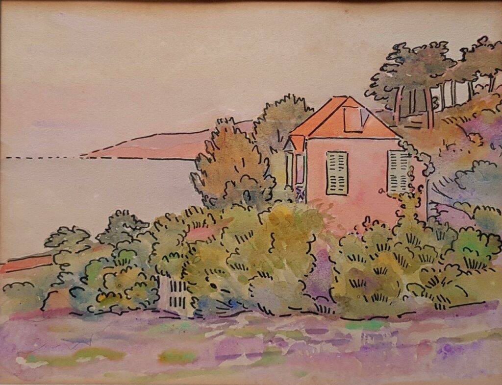 Paul Signac, La Maison Rose, La Ramade, Saint-Tropez, 1892