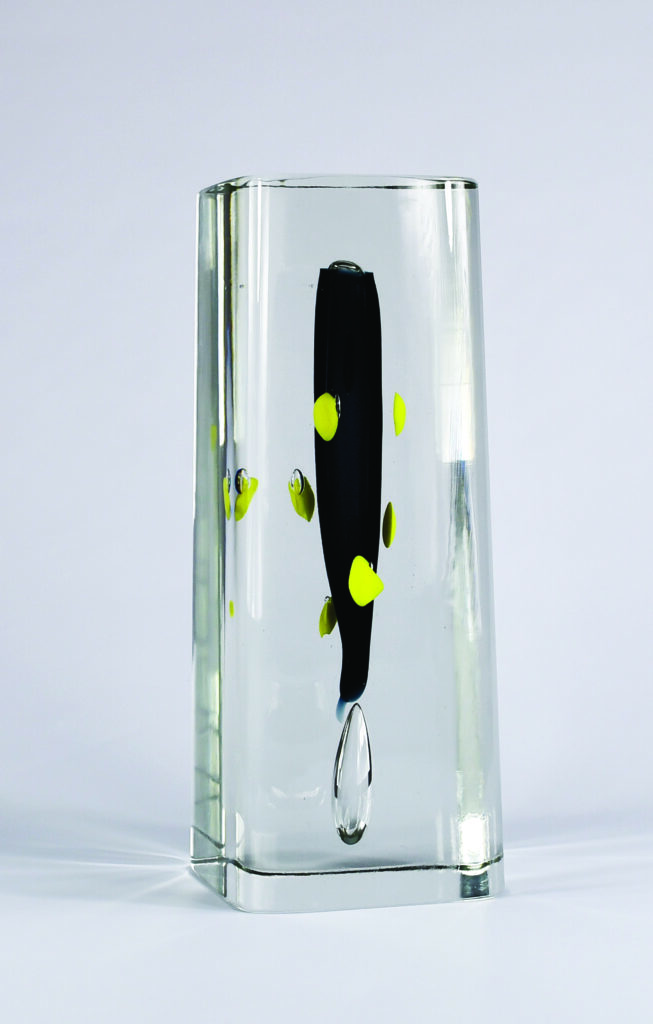 Marco Mencacci, Verre sommerso, océan, jaune et cristal transparent