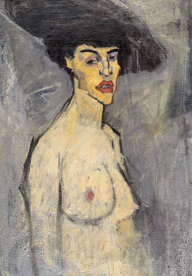 Modigliani, Nu avec un chapeau, 1908