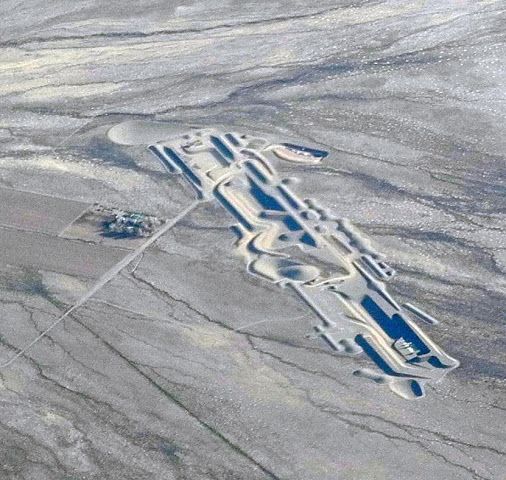 Vue aérienne de City de Michael Heizer