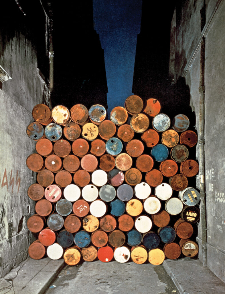 Wall of Oil Barrels - The Iron Curtain, Rue Visconti, Paris, 1961-2