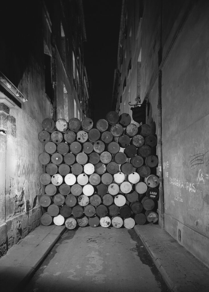 Wall of Oil Barrels - The Iron Curtain, Rue Visconti, Paris, 1961-2