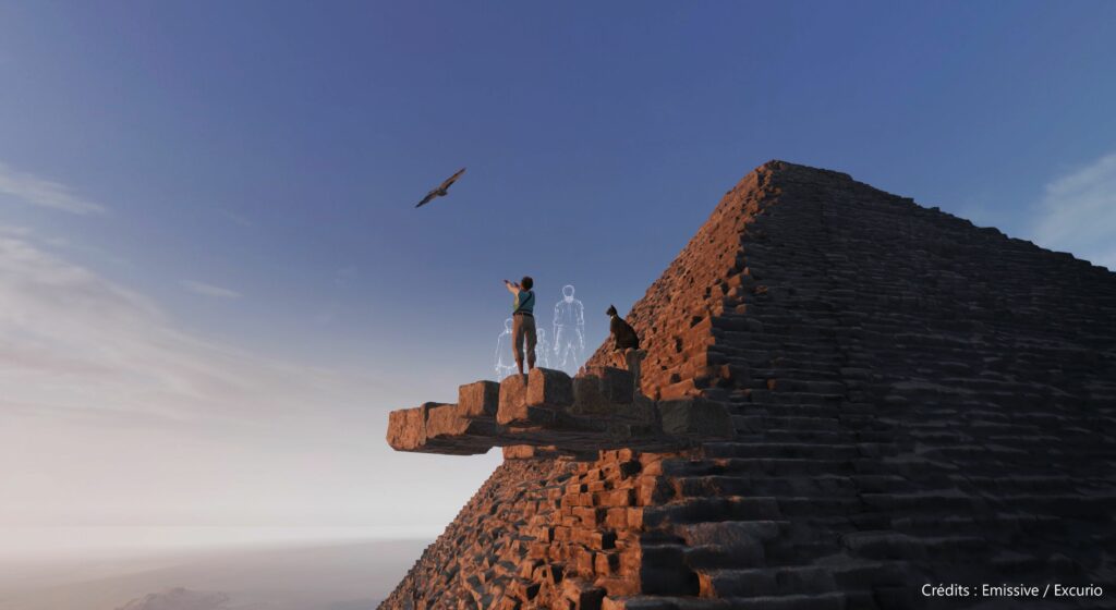 Vue de l'exposition L'Horizon de Kheops - Ascension pyramide