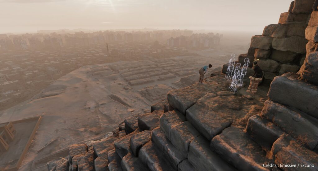 Vue de l'exposition L'Horizon de Kheops - Ascension de la pyramide 