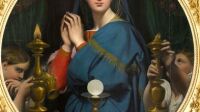 Exposition Picabia Pique à Ingres, La Vierge adorant l Hostie, Paris, musée d'Orsay RMN-Grand Palais (musée d'Orsay) Franck Raux