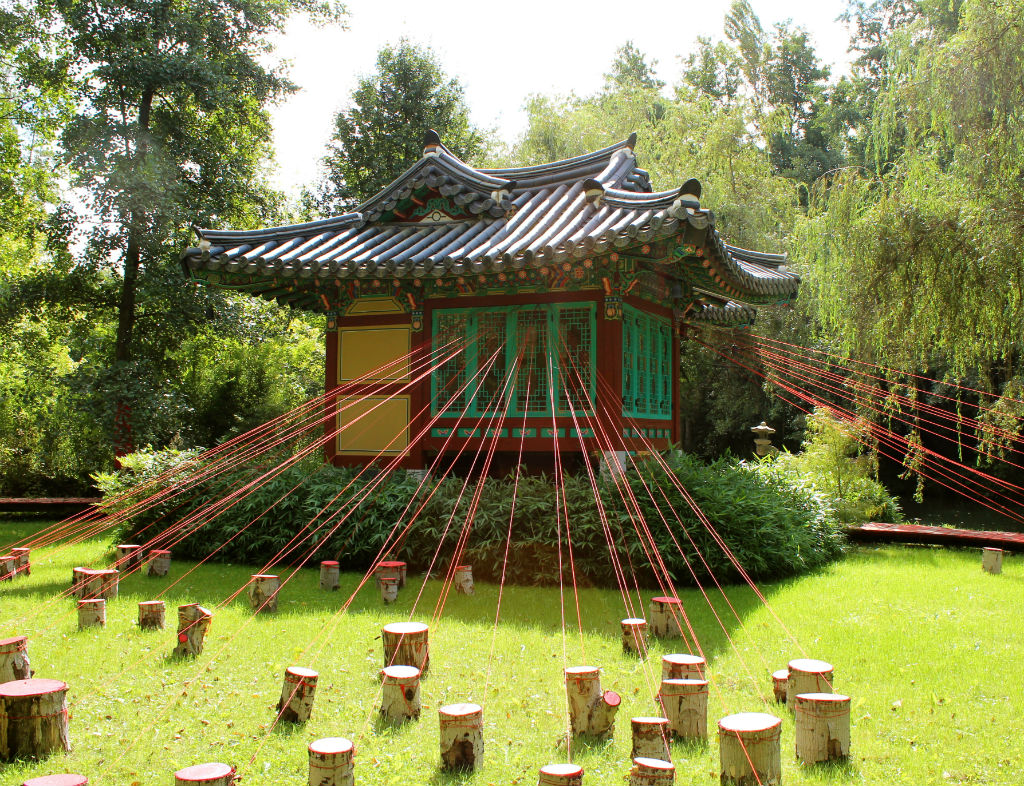 Vue du pavillon de thé coréen