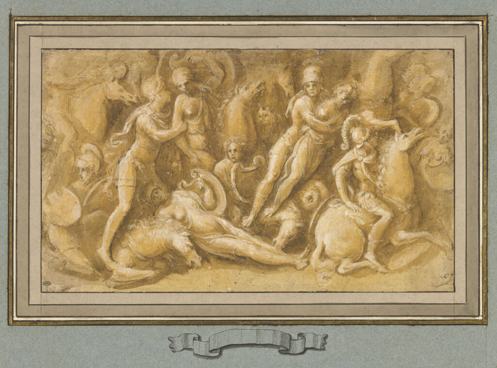 Biagio Pupini, Achille et Penthesilée, copie d'après l'antique