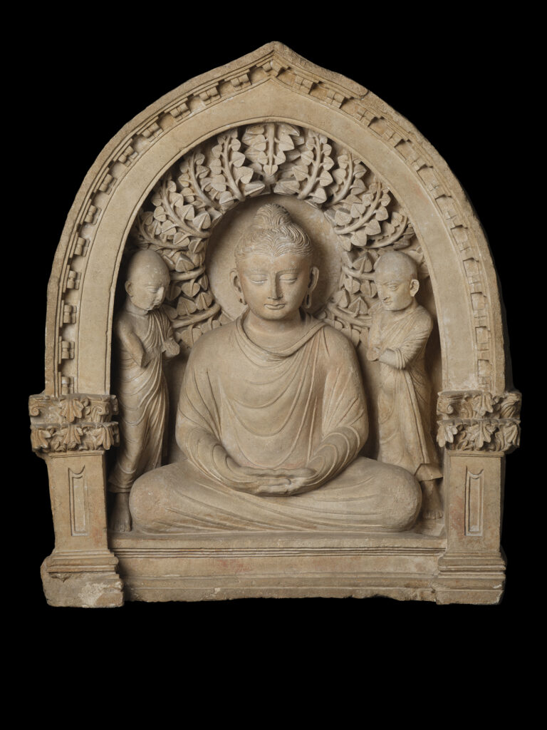 Bouddha avec moines, Fayaz Tepe 3 ème siècle ap. JC 
