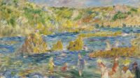 Exposition-Renoir à Guenersey-Musée des Impressionismes-Giverny-Auguste Renoir (1841-1919), Rochers de Guernesey avec personnages (plage à Guernesey), 1883