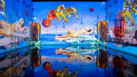 Vue in situ de l'exposition immersive Salvador Dali l'énigme sans fin aux Bassins des Lumières (2)