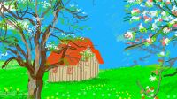 Exposition - David Hockney - Tapisserie de Bayeux-David Hockney, A Year in Normandie, 2020-2021 (detail) (copie)