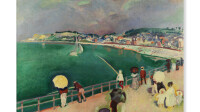 Vente aux enchères-Alain Delon-Bonhams-Raoul Dufy (1877-1953) La plage de Sainte Adresse, 1906