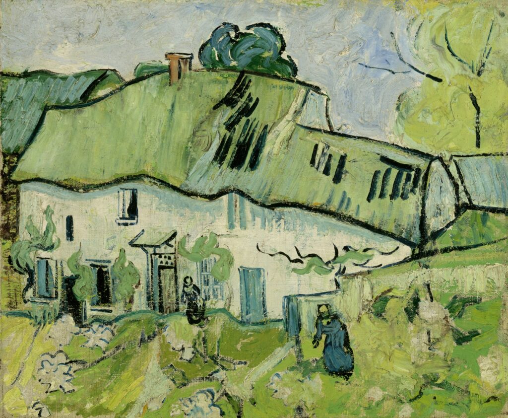 Van Gogh, Fermes avec personnages, 1890
