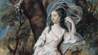 Hugh Douglas Hamilton. Portrait présumé de Lady Carhampton, née La Touche, en Emma dans "La Belle brune" de Matthew Prior. Pastel. Paris, musée Cognacq-Jay.