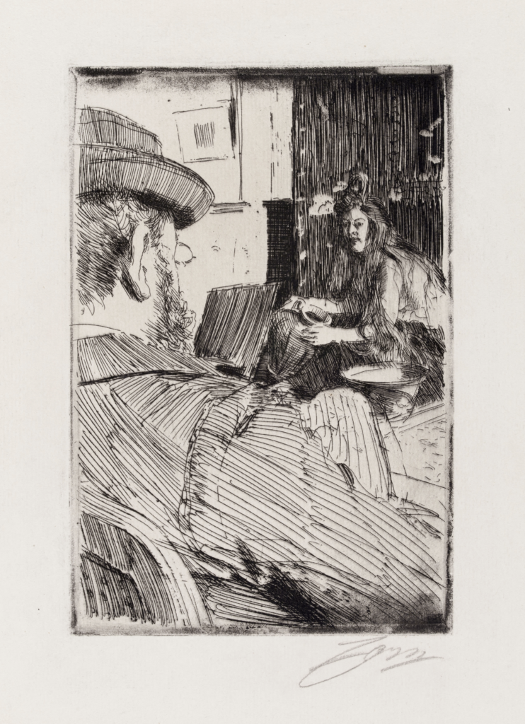Anders Zorn, Albert Besnard et son modèle