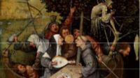 Exposition- Figures du fou- Musée du Louvre- Hieronymus Bosch, La Nef des fous, vers 1500