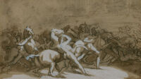 Exposition- Géricault- Musée de la vie romantique- Théodore Géricault, Épisode de la course des chevaux libres (La Mossa), 1817