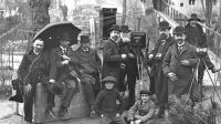 Exposition Objectif Mantes au Musée de l'Hôtel-Dieu de Mantes-la-Jolie - Félix Bertin, La société mantaise de photographie en excursion, vers 1905